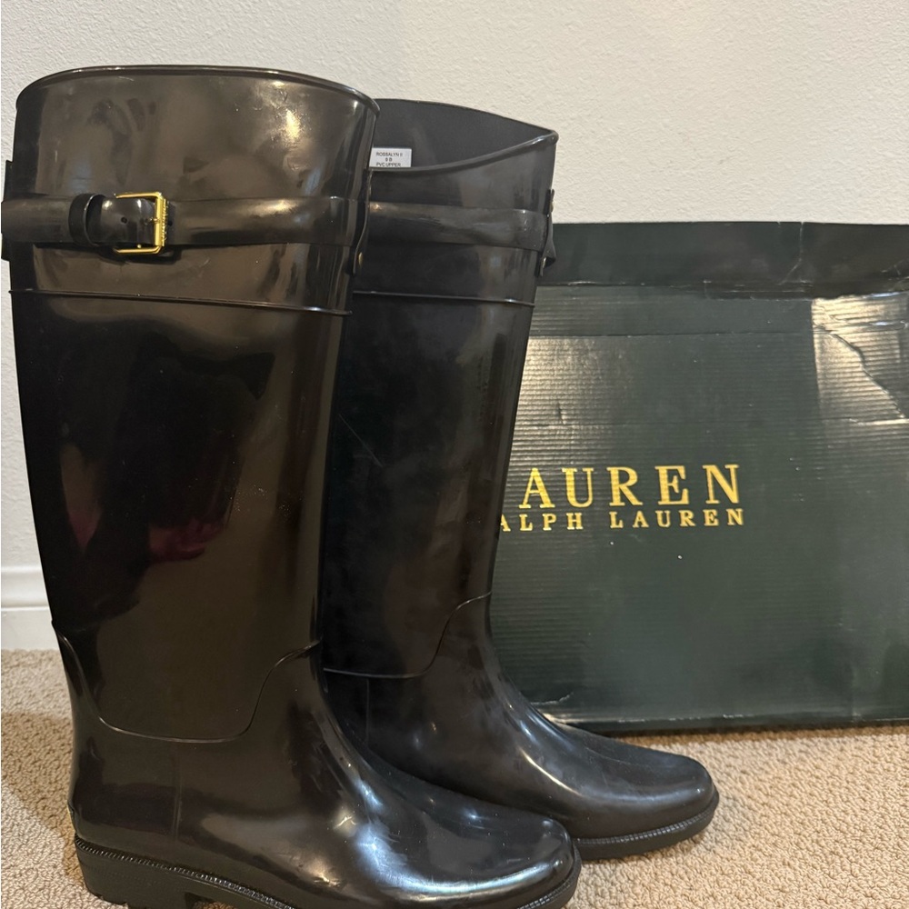 Ralph Lauren Black Rain Boots